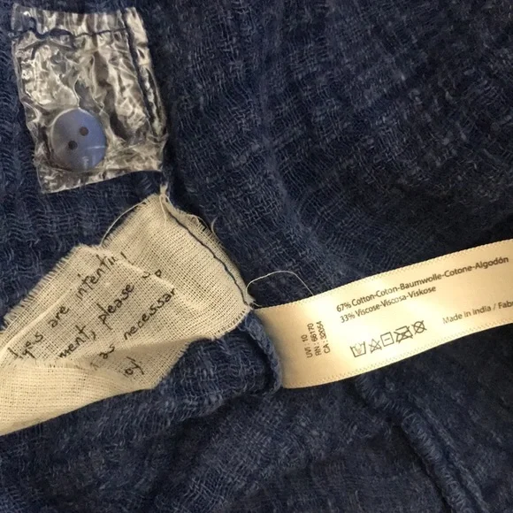 NWT Free People Shirt dress duster Blue Medium - Picture 11 of 11